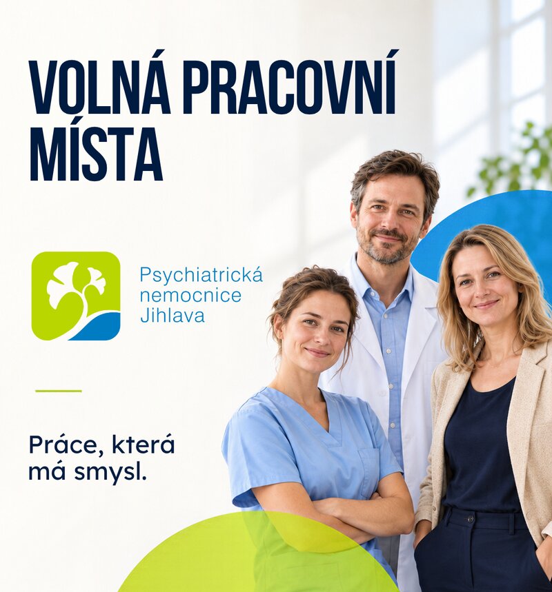 Volná pracovní místa – Psychiatrická nemocnice Jihlava